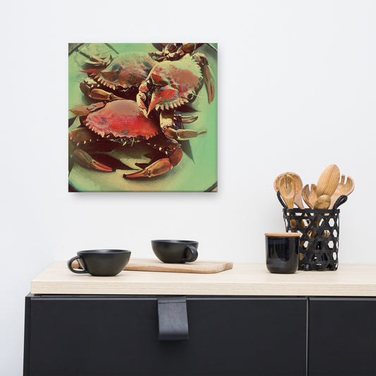 Crab Plate Gallery Wrapped Canvas Print