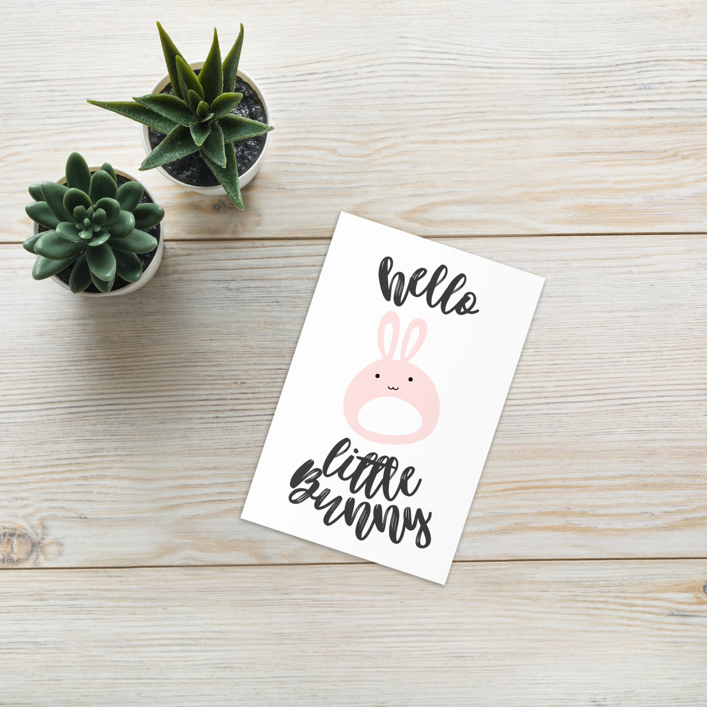 Hello Little Bunny Blank Greeting card