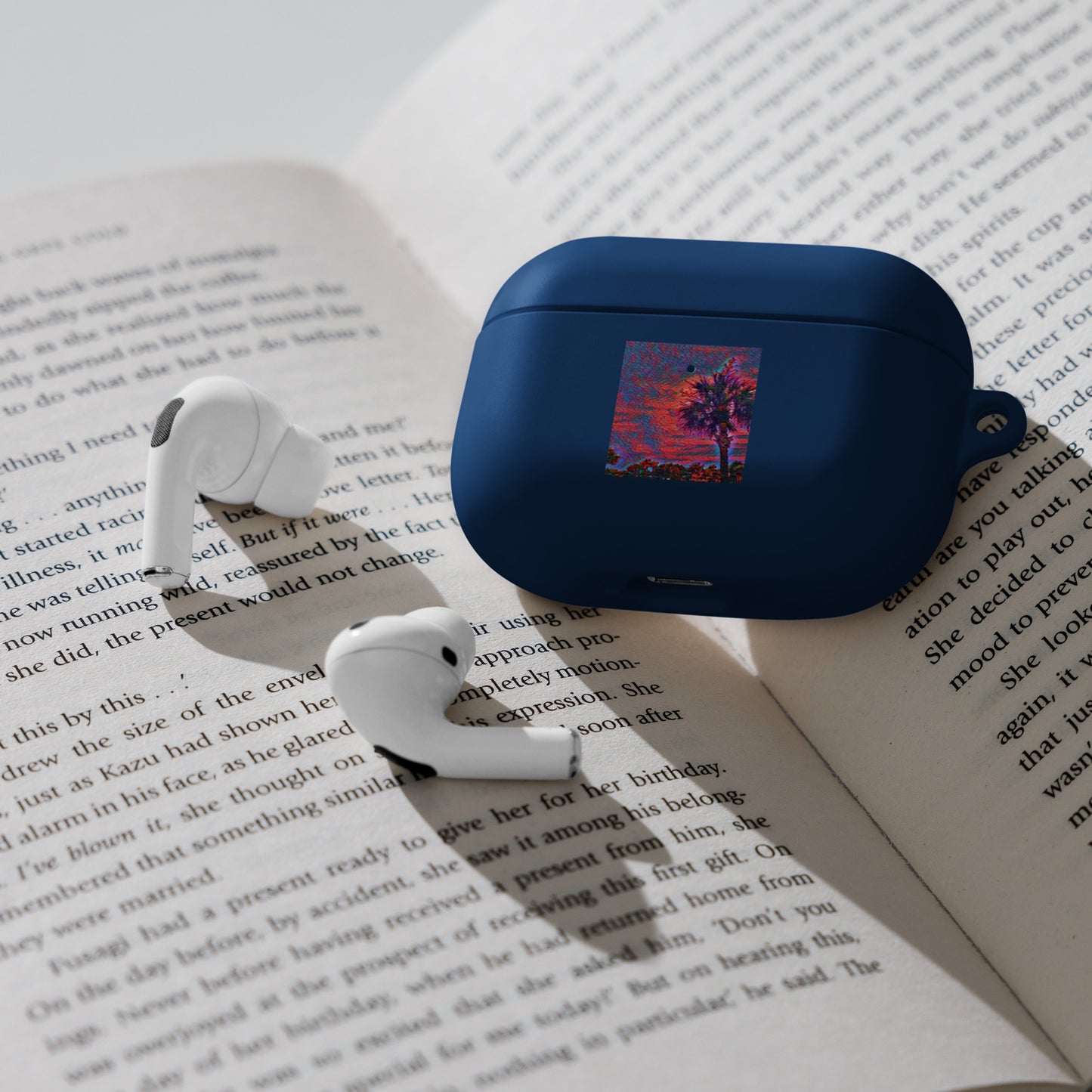 Palmetto Evening Ear Buds Case Compatible with AirPods - A. Mandaline Art