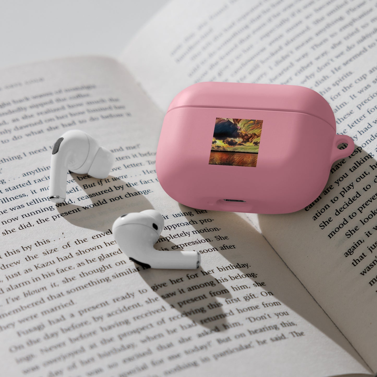 Sunset Over Sound Ear Buds Case Compatible with AirPods - A. Mandaline Art