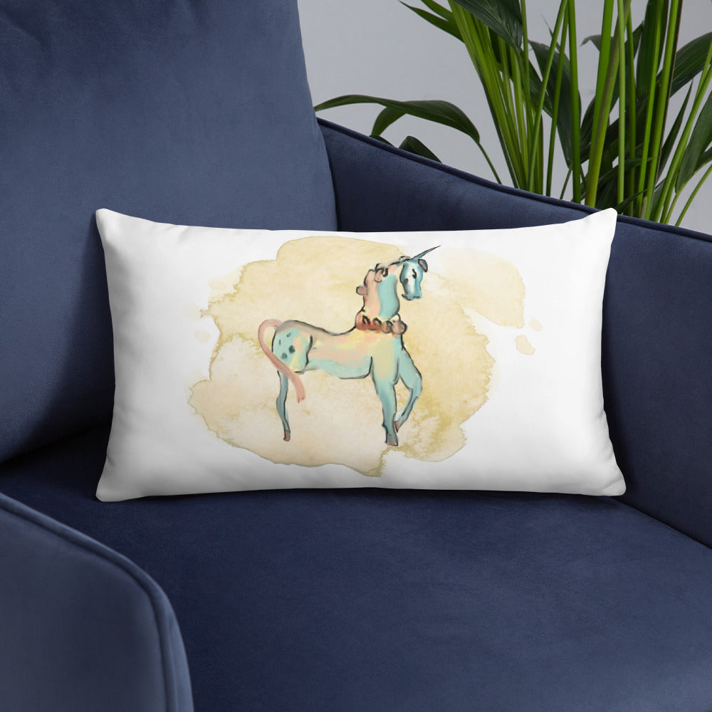 Watercolor Unicorn Basic Pillow - A. Mandaline Art