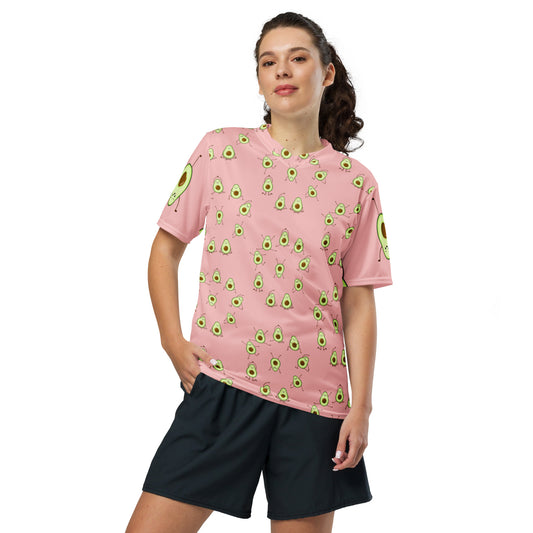 Gucamole Yogi Pink Recycled unisex sports jersey