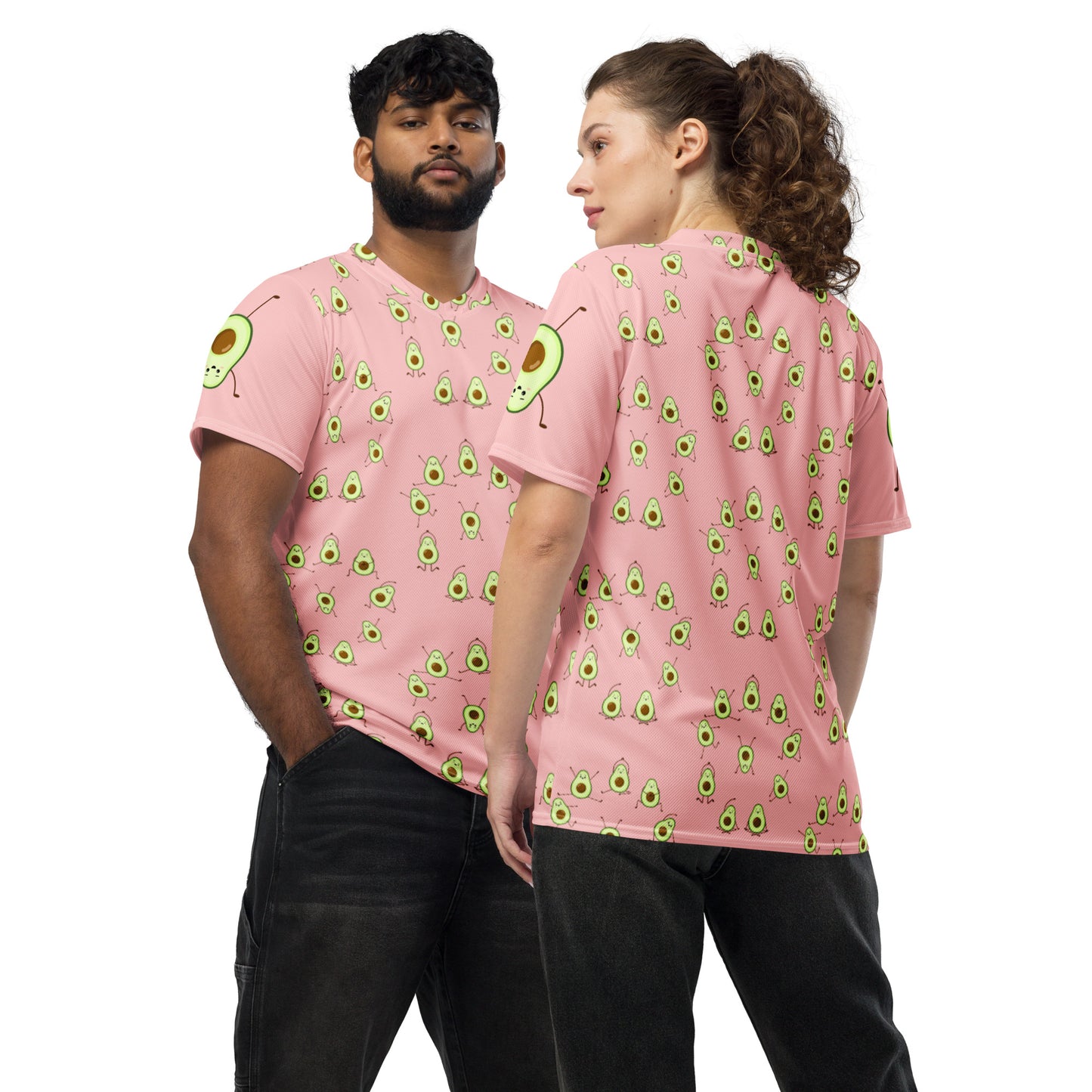 Gucamole Yogi Pink Recycled unisex sports jersey