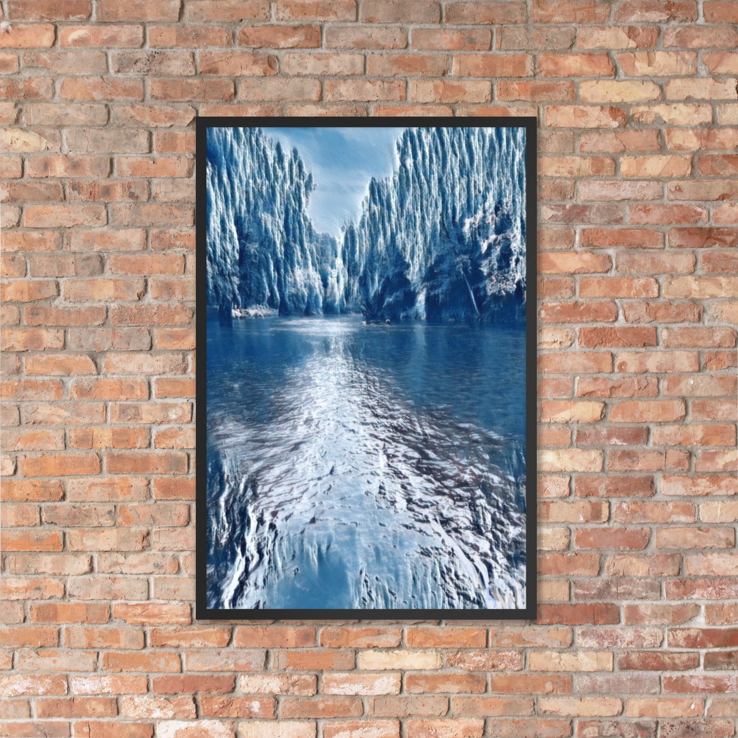 Glacier River Framed poster