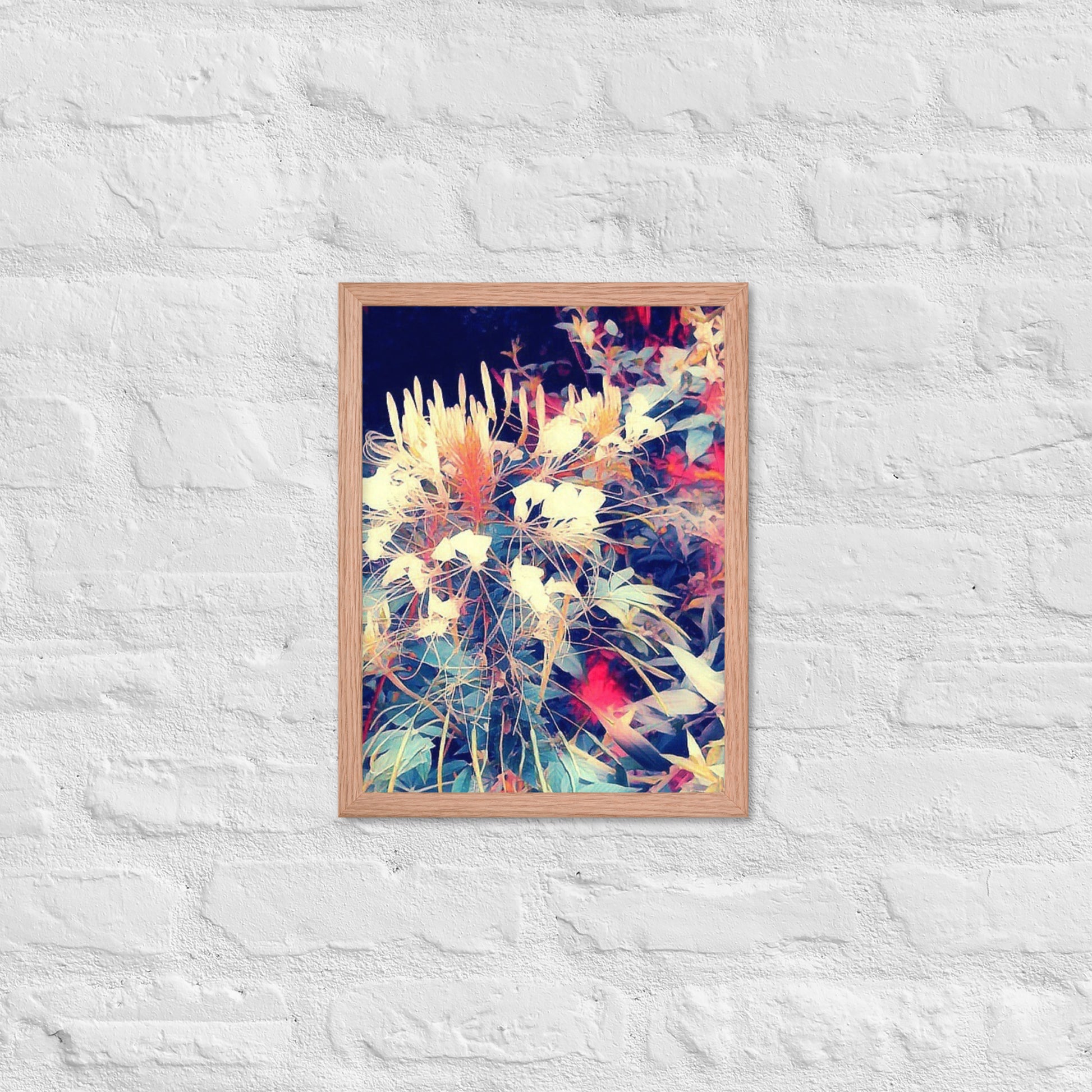 Cleome Framed Botanical poster - A. Mandaline Art