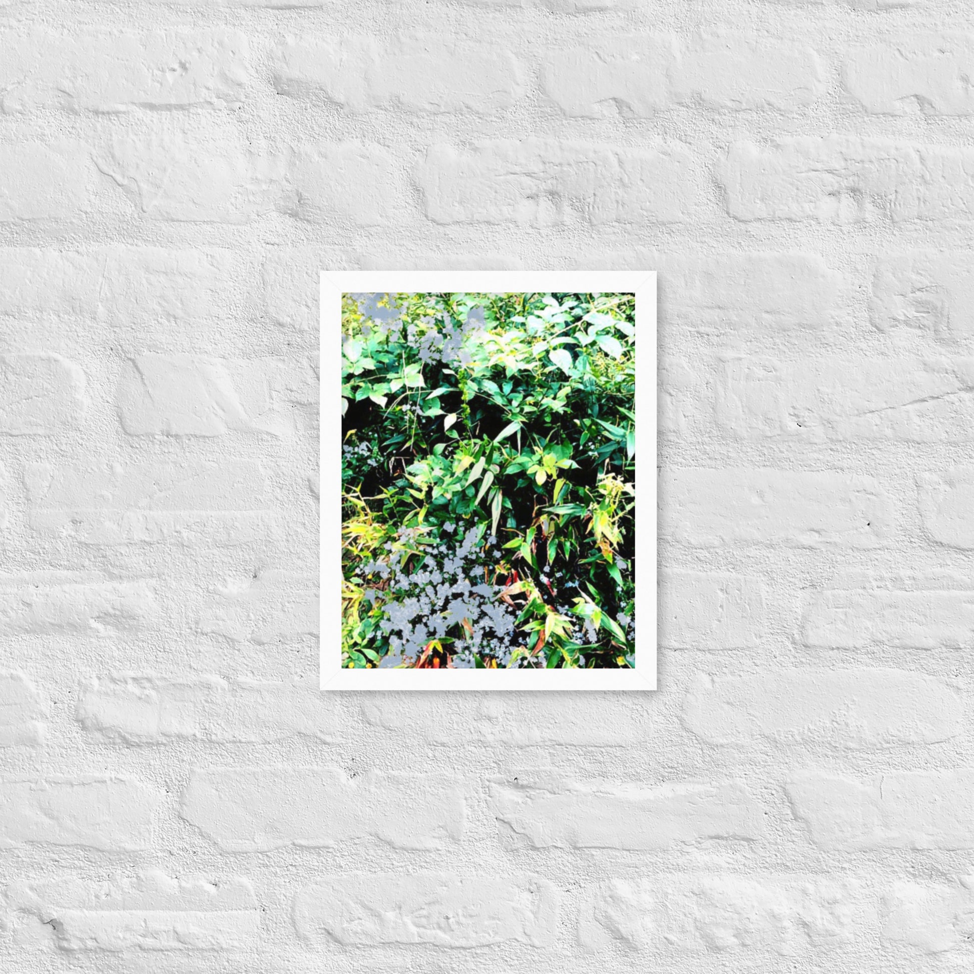 Blue Mist Flower Botanical Framed poster - A. Mandaline Art