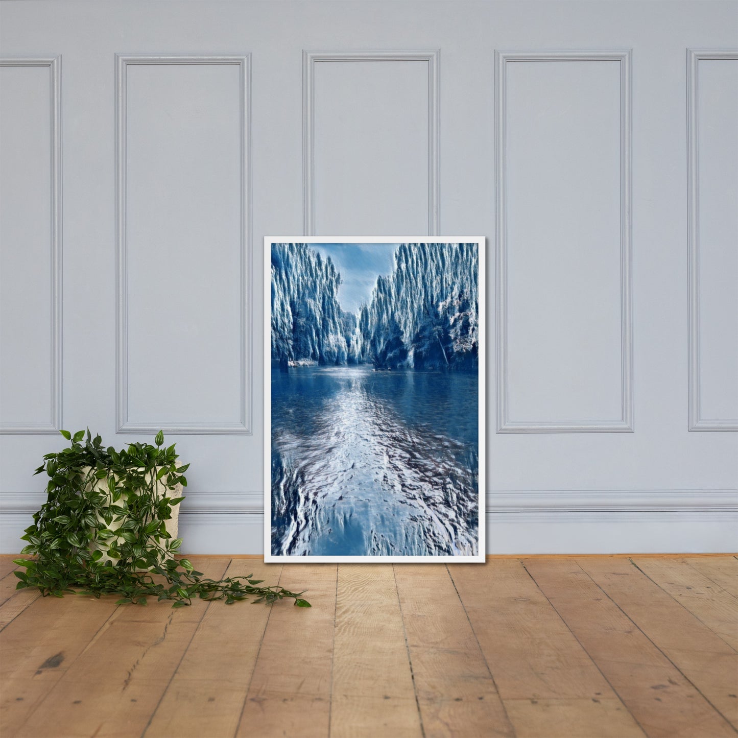 Glacier River Framed poster