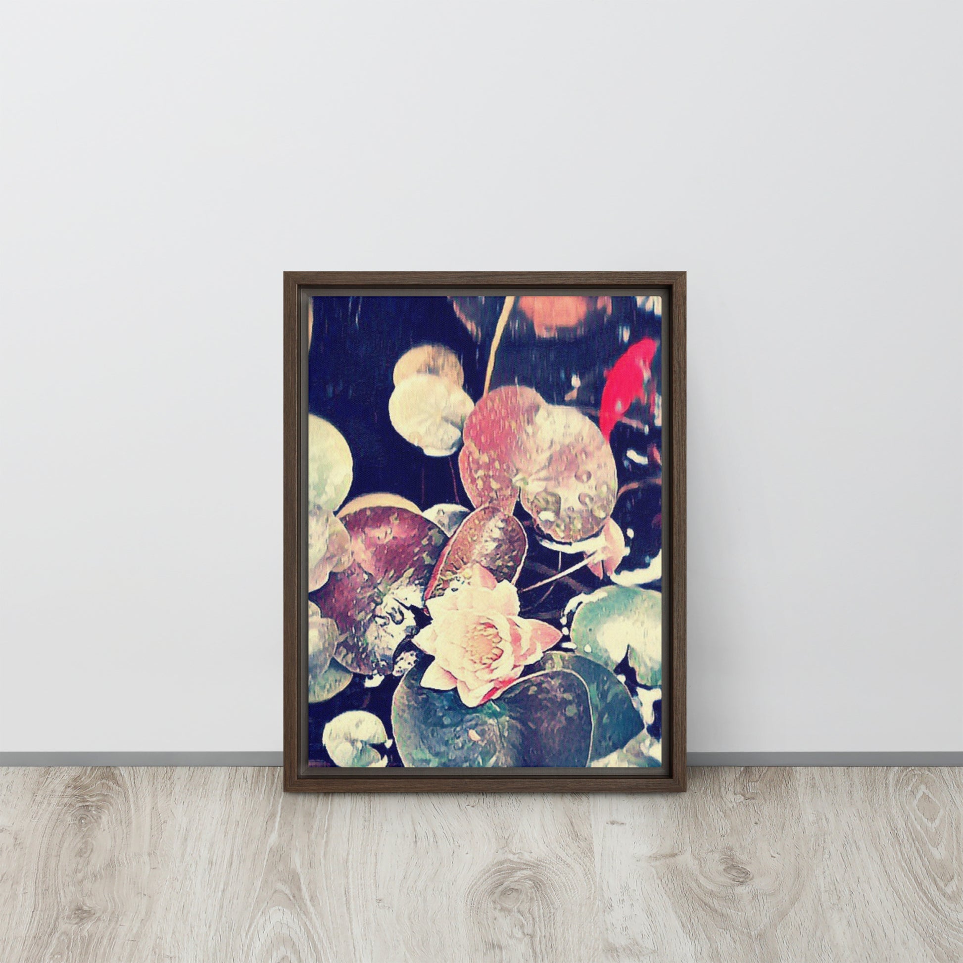 Water Lily Framed canvas - A. Mandaline Art