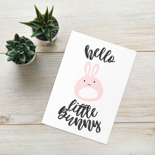 Hello Little Bunny Blank Greeting card