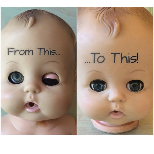 Wide Neck Doll Kit, Doll Repair, Doll Eye Replacement, Repair Kit, Sleep Eyes, Doll Restoration, Doll Making, Fix Doll - A. Mandaline Art