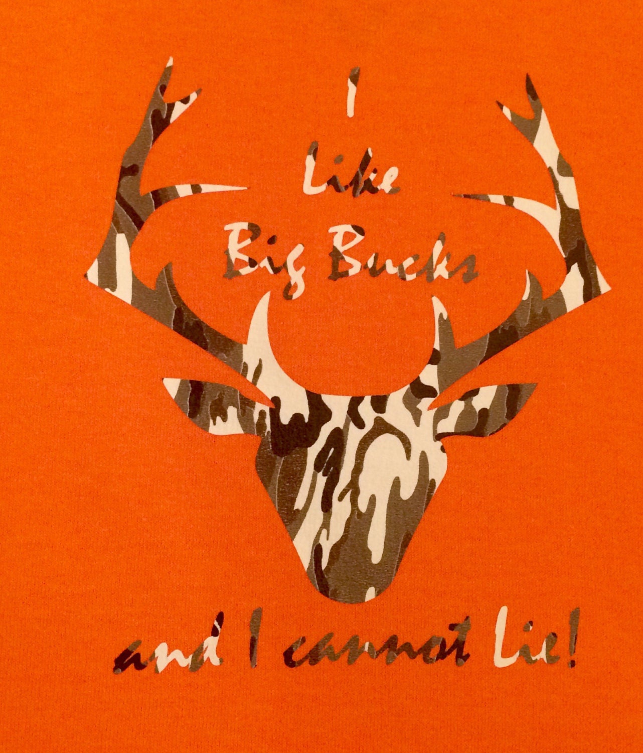 Deer Hunting, Shirt, Boys Clothes, Baby Boys, Bodysuit, I Like Big Bucks, Funny, Humor, Camouflage, Custom, Orange, Clothing, Made to Order - A. Mandaline Art