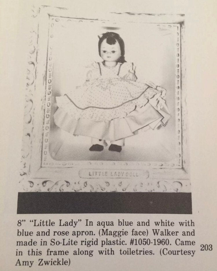 Vintage Doll, Little Lady, Madame Alexander, Rare Doll, 8 inch Doll, Walker Doll, Tagged Dress, 1960, Original Dress, Restored Doll, 1960s D - A. Mandaline Art