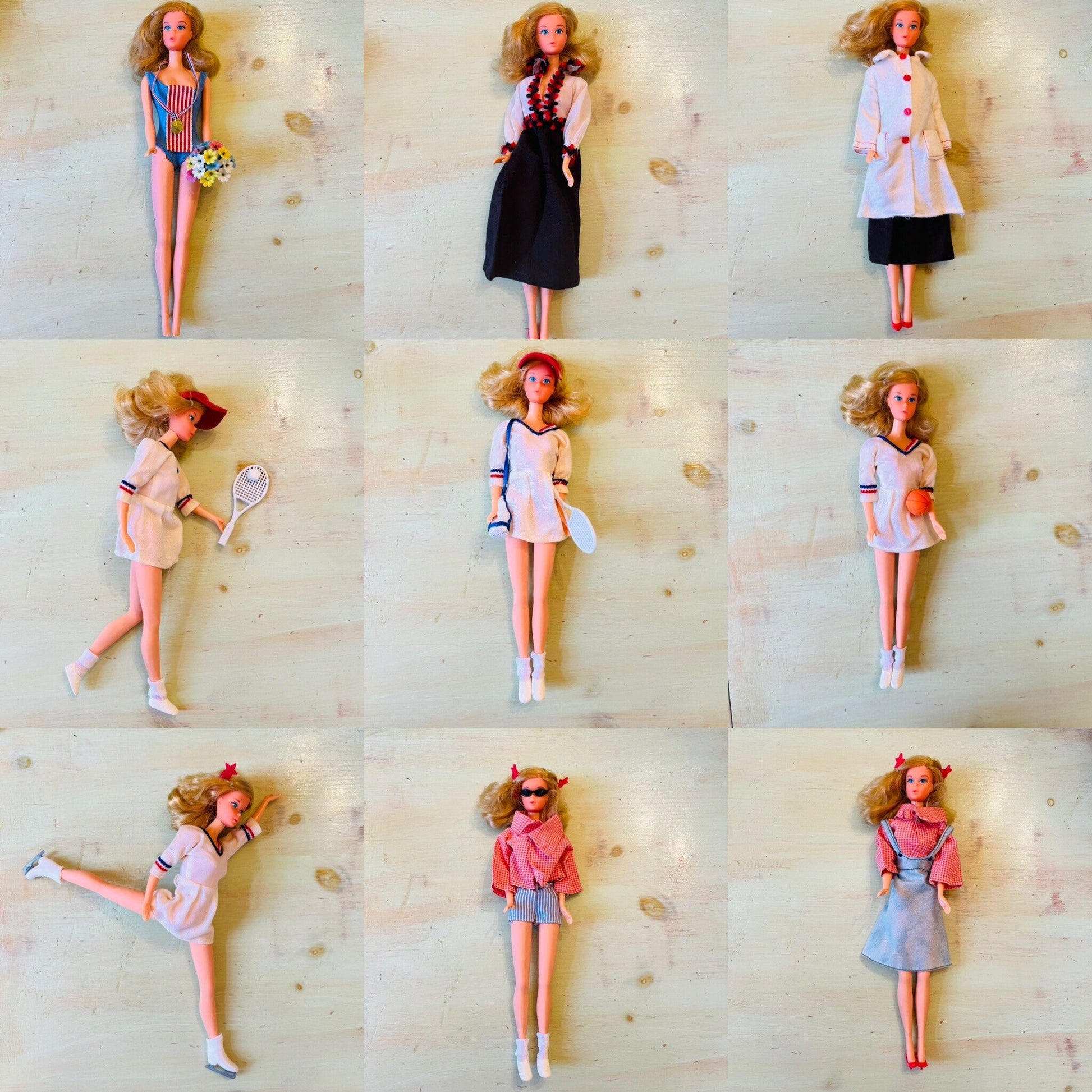 Vintage, #7270, Free Moving Barbie Doll, Barbie Case, Barbie Clothing, 1975, Rare, OOAK, Set, Lot - A. Mandaline Art