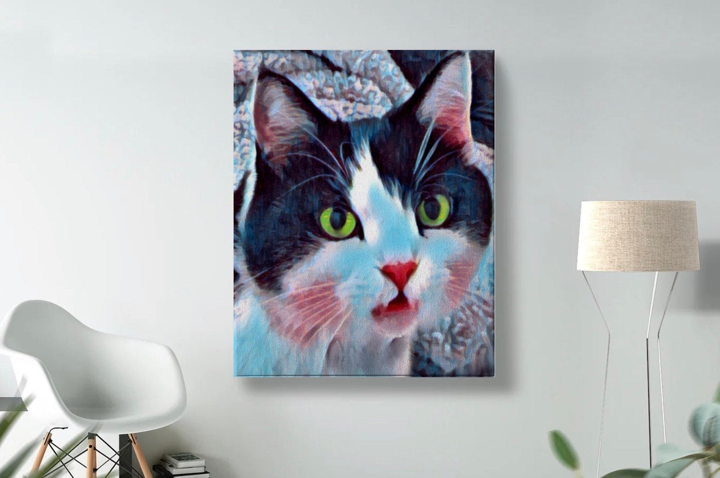 Pet Portrait, Custom Made, Made To Order, Canvas Print, Stretched Canvas, Dog, Cat, Bird, Fish, Horse, Art, Wall Art - A. Mandaline Art