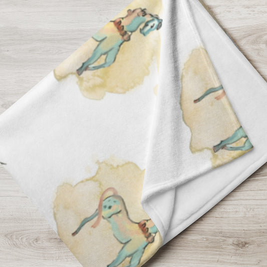 Watercolor Unicorn Throw Blanket - A. Mandaline Art