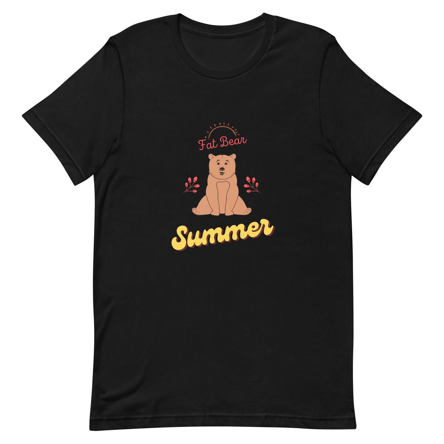 Fat Bear Summer Unisex t-shirt - A. Mandaline Art